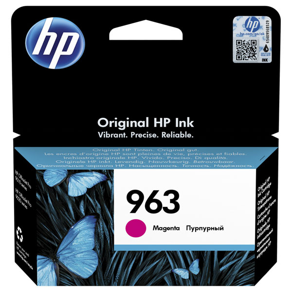 Inkoustová cartridge HP 3JA24AE, Officejet Pro 9010, 9012, magenta, No.963, originál