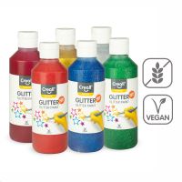 Sada barev Creall Glitter 6 x 250 ml, mix barev s glitter efektem Sada barev Creall Glitter 6 x 250 ml, mix barev s glitter efektem
