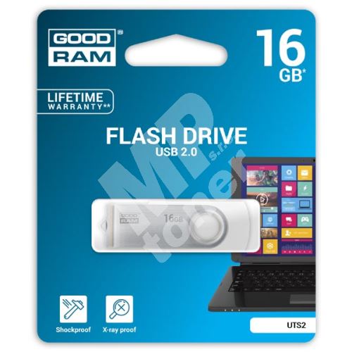 Goodram UTS2 16GB, USB flash disk 2.0, bílá 1