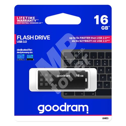 16GB Goodram UME3, USB flash disk 3.0, černá 1