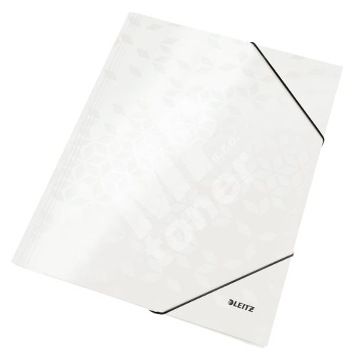 Tříchlopňové desky Leitz WOW A4, perleťové bílé 1