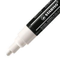 STABILO FREE Acrylic akrylový popisovač T300 Kulatý hrot 2-3 mm - bílý 2 (1)