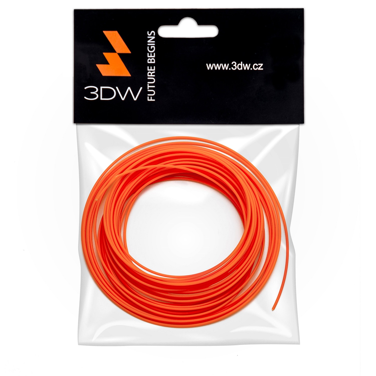 Tisková struna 3DW (filament) ABS, 1,75mm, 10m, oranžová, 220-250°C