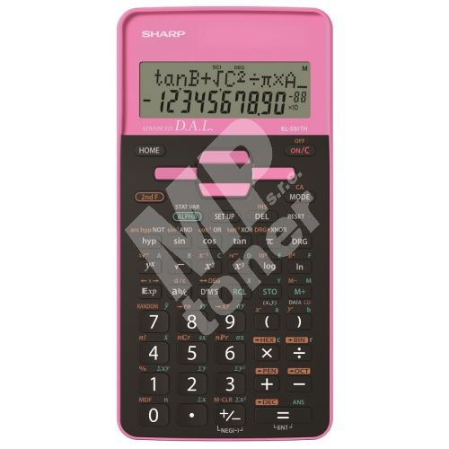 Kalkulačka Sharp EL-531THPK, růžová 1