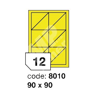 Samolepící etikety Rayfilm Office 90x90 mm 300 archů, matně žlutá, R0121.8010D 1