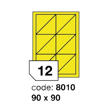 Samolepící etikety Rayfilm Office 90x90 mm 300 archů, matně žlutá, R0121.8010D