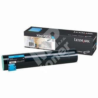 Toner Lexmark X945, X945X2C, modrá, originál 1