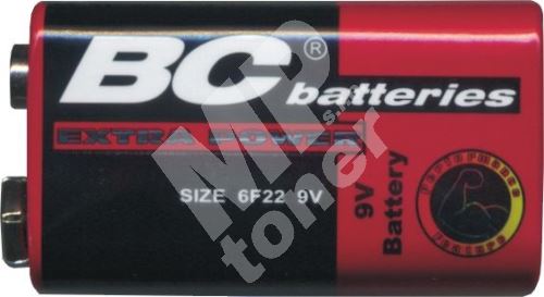 Baterie zinkochloridová 9V baterie Extra BC 6F22 9V 1
