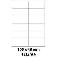 Print etikety Emy 105x48 mm, 12ks/arch, 1000 archů, samolepící Print etikety Emy 105x48 mm, 12ks/arch, 1000 archů, samolepící