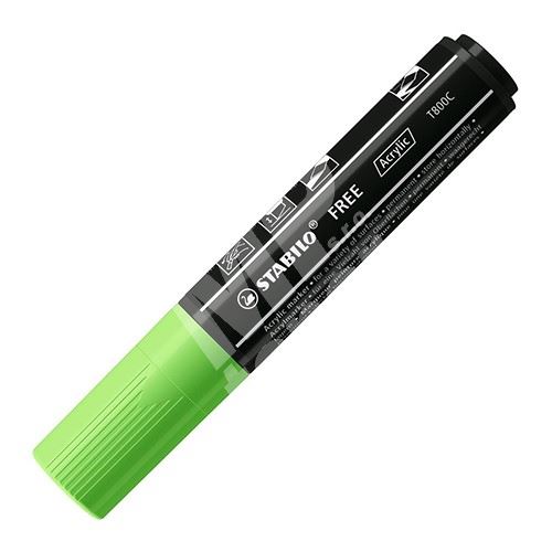 STABILO FREE Acrylic akrylový popisovač T800C Klínový hrot 4-10 mm - zelený 1