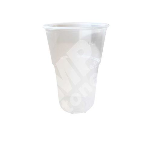 Kelímek plastový 400 ml, PP, transparentní, 50 ks 1