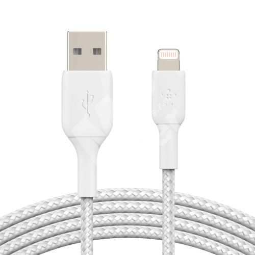 Kabel oplétaný Belkin, USB-A - Lightning, 2m, bílý 1
