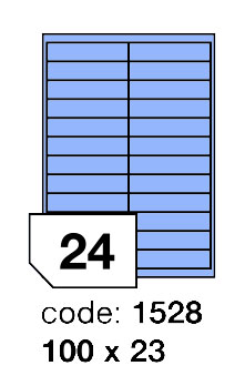 Samolepící etikety Rayfilm Office 100x23 mm 300 archů, matně modrá, R0123.1528D