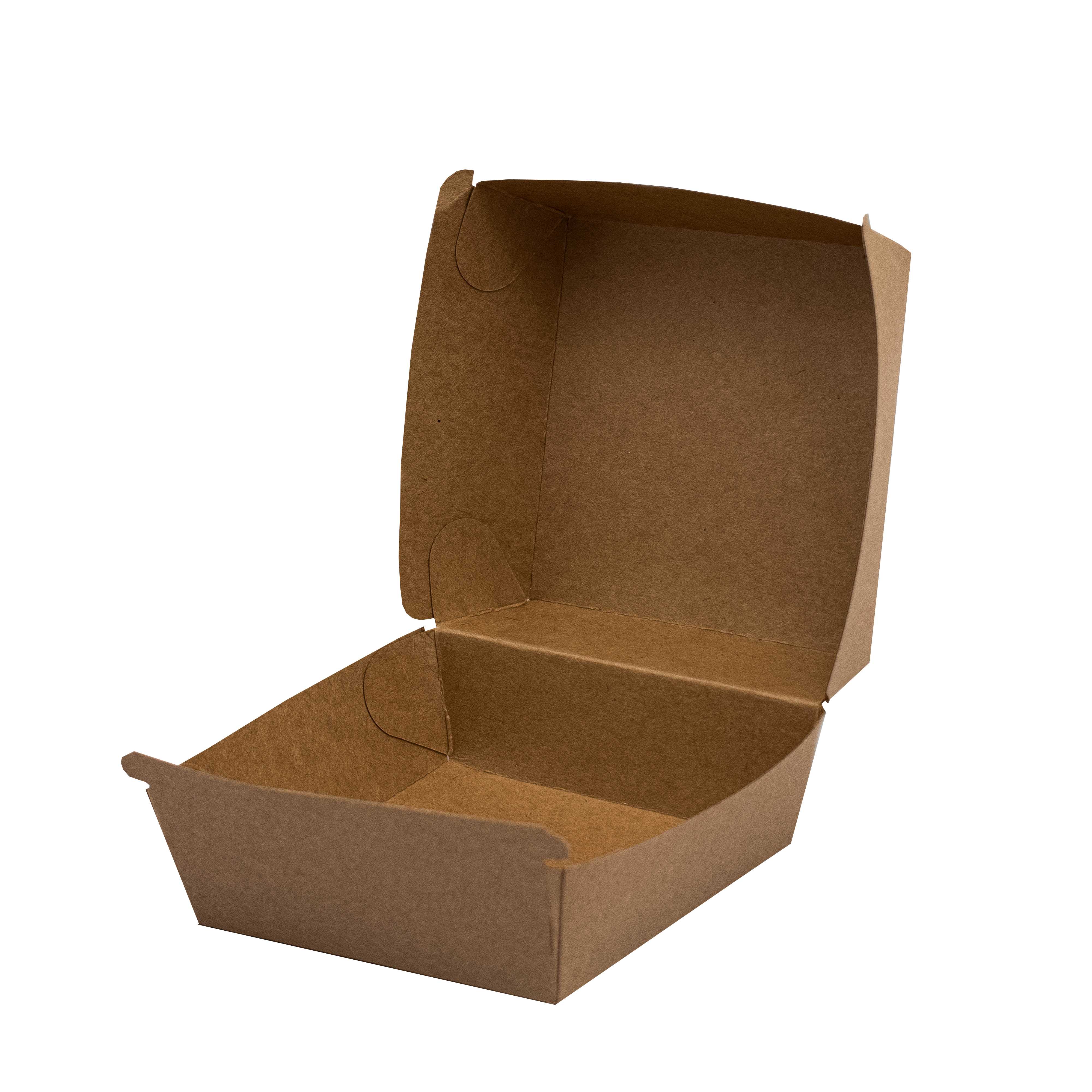 Box na hamburger M kraft, 90x90x77 mm, 50 ks