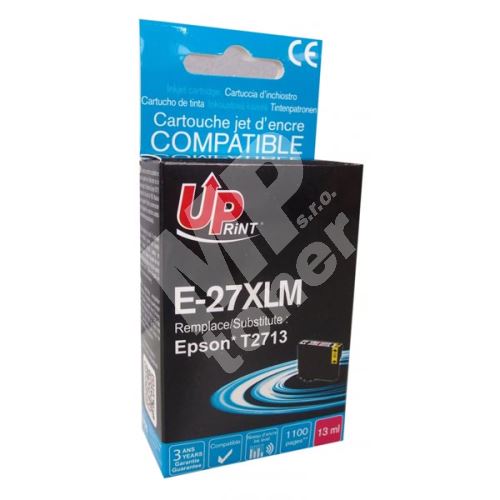 Cartridge Epson C13T27134010, 27XL, magenta, 1100str., 13ml, UPrint 1