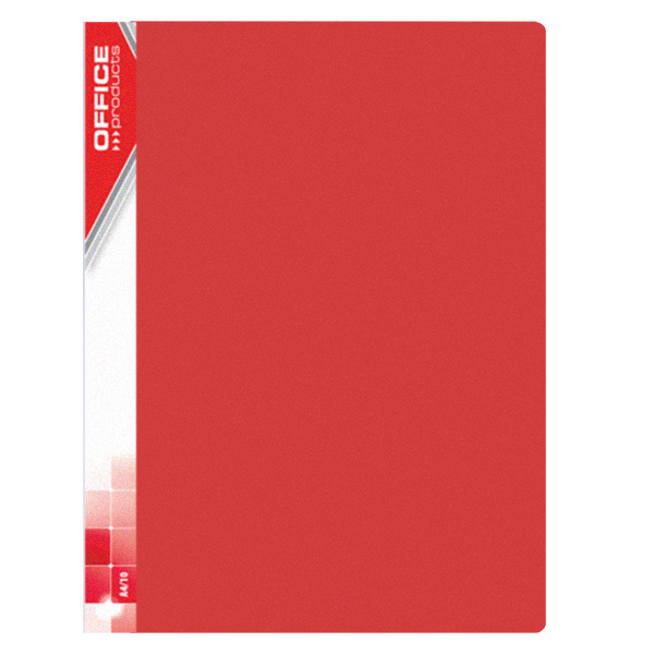 Katalogová kniha Office A4, PP, 10 kapes, červená