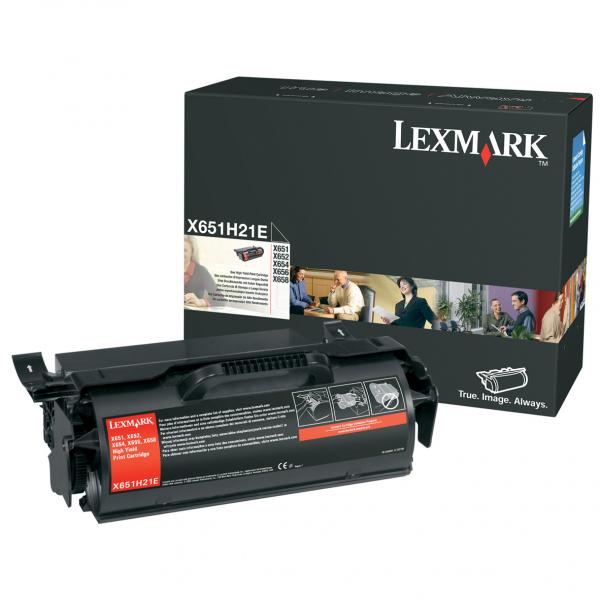 Toner Lexmark X651,X652,X654,X656,X658, black, X651H21E, originál