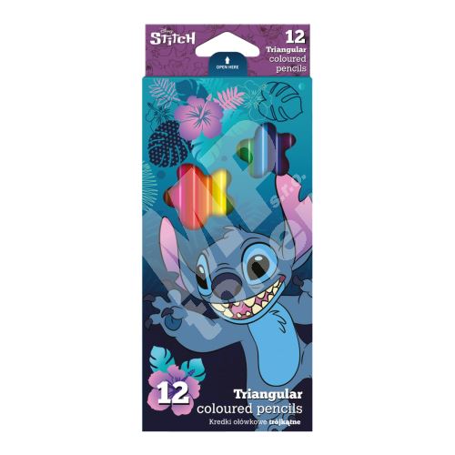 Pastelky trojhranné Colorino, Stitch, 12 barev 1