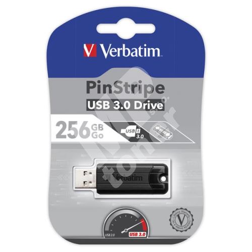 256GB Verbatim Store n Go PinStripe, USB flash disk 3.0, 49320, černý 1