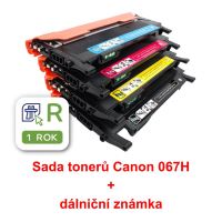 Sada tonerů Canon 067H, CMYK, MP print + dálniční známka