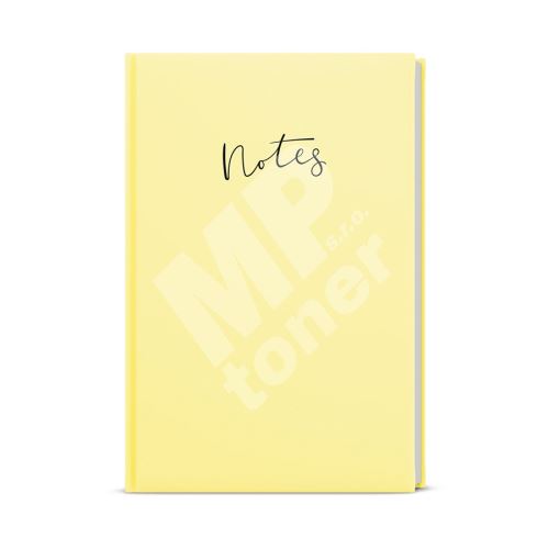 Notes linkovaný A5, Lamino Pastel - žlutá 1