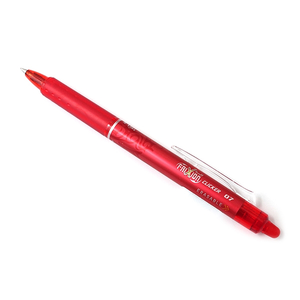 Kuličkové pero Pilot Frixion Clicker, červená, 0,7, gumovatelný