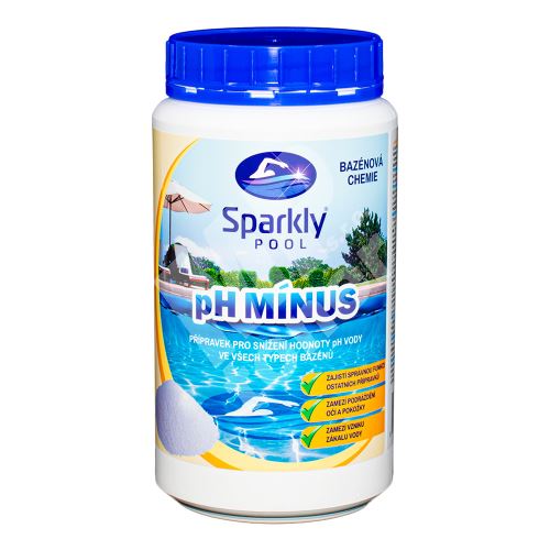 Úprava vody v bazénu pH mínus Sparkly POOL, 1,5kg 1
