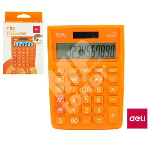Kalkulačka Deli, oranžová E1238 1