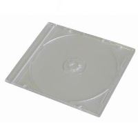 Box na 1ks CD, 5,2mm slim, průhledný, průhledný tray, tenký (200)