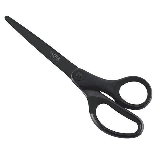 Kancelářské nůžky Leitz Titan, s nepřilnavou úpravou, 18 cm, černé