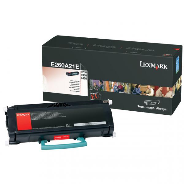 Toner Lexmark E260, E360, E460, black, E260A21E, originál