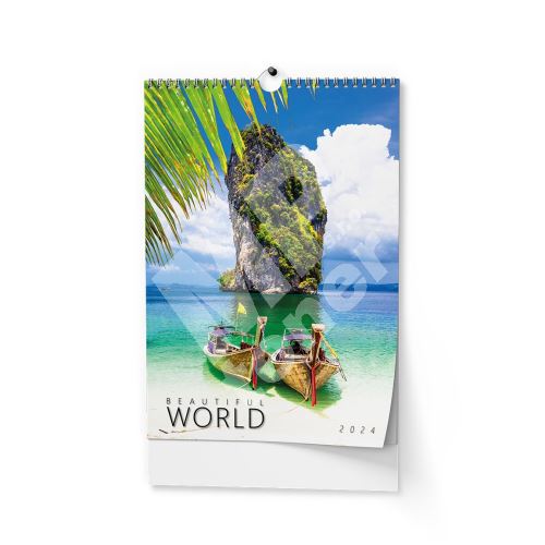 Nástěnný kalendář - Beautiful world - A3 1