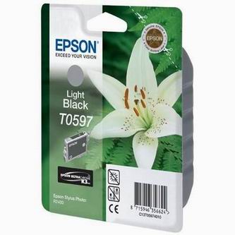 Inkoustová cartridge Epson C13T059740, Stylus Photo R2400, světle černá, 1*13ml originál