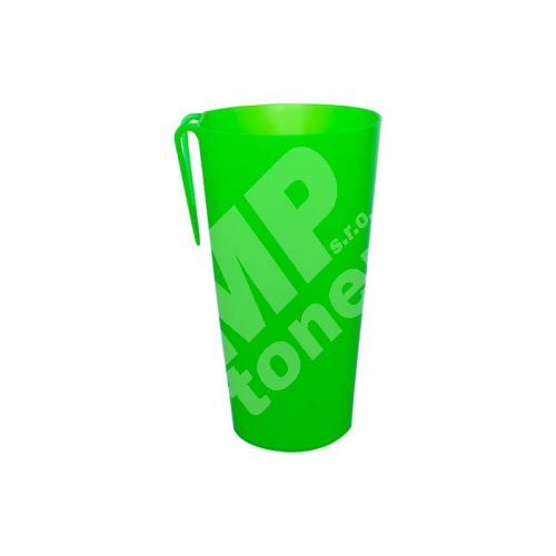 Kelímek Vraťák s klipem 500 ml, PP, křiklavě zelený (fluor) 1
