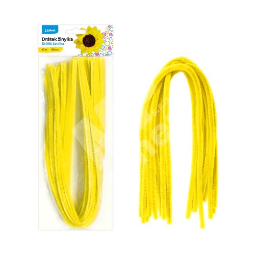 Drátek žinylka Luma 500 x 8mm, tmavě žlutý 10ks 1
