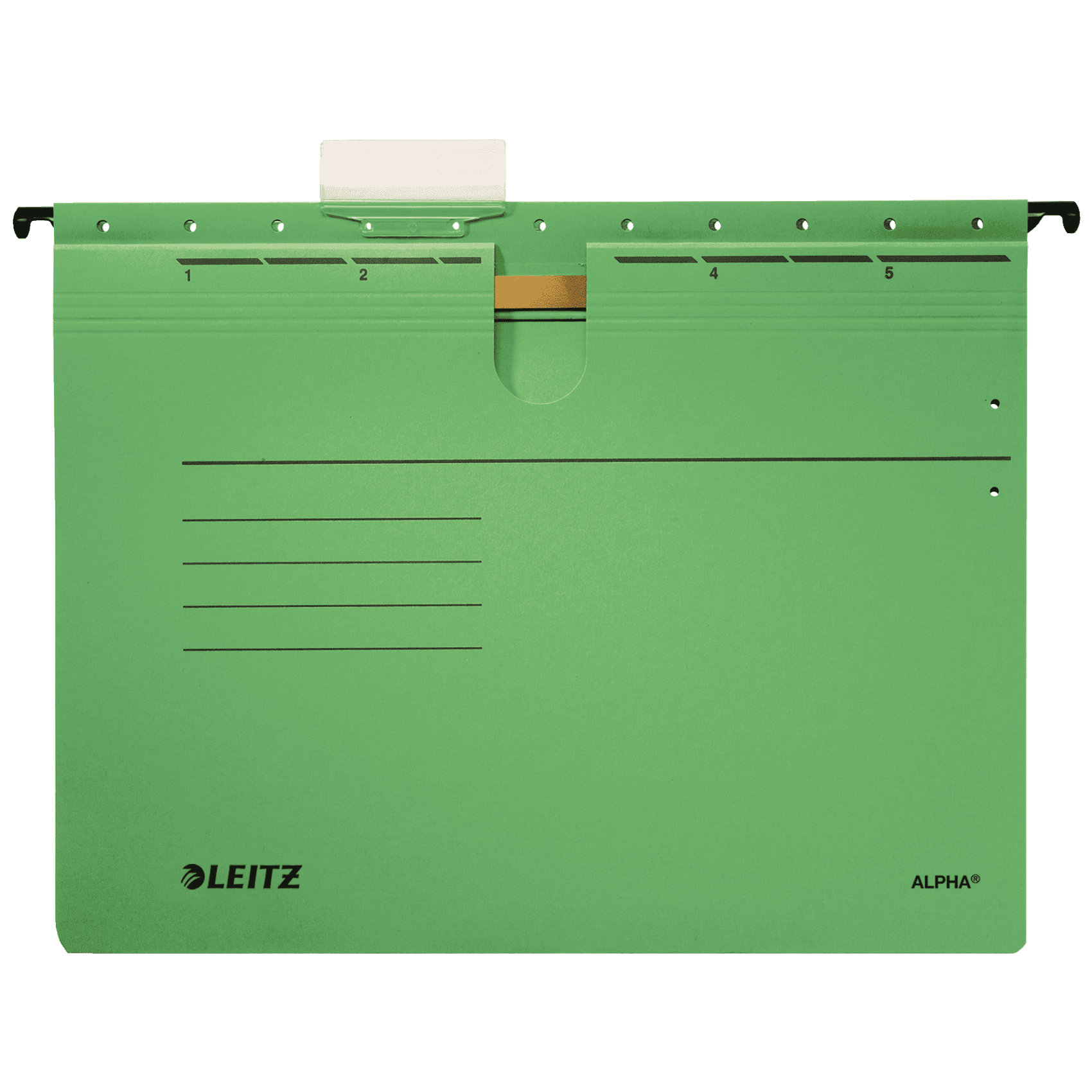Závěsné desky Leitz Alpha s rychlovazačem, zelené