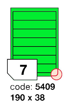 Samolepící etikety Rayfilm Office 190x38 mm 300 archů, matně zelená, R0120.5409D