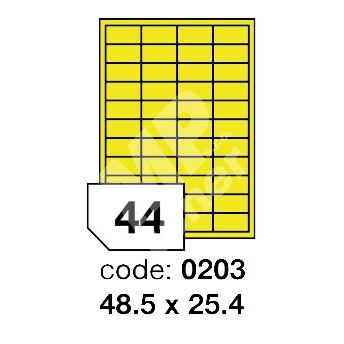 Samolepící etikety Rayfilm Office 48,5x25,4 mm 100 archů, matně žlutá, R0121.0203A 1