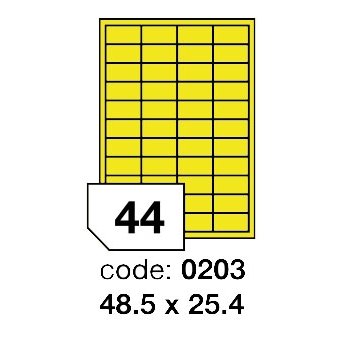 Samolepící etikety Rayfilm Office 48,5x25,4 mm 300 archů, matně žlutá, R0121.0203D