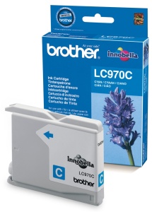 Inkoustová cartridge Brother LC-970C, DCP-135C, 150C, modrá, originál
