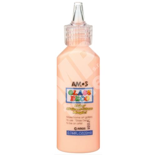 Amos Glass Deco, barvy na sklo 22ml, korál 2