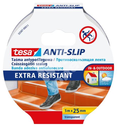 Protiskluzová páska Anti-slip, průhledná, 25 mm x 5 m, Tesa 3