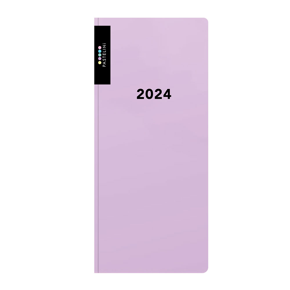 Diář PVC týdenní 2024 Pastelini, kapesní, fialová