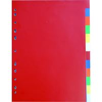 Plastový rozlišovač A4, 2x6 barevných listů