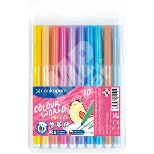 Fixy Centropen 7550/10 Colour World Pastel, 10 barev 1