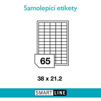Samolepící bílé etikety Smart Line A4 38,1 x 21,2 mm 100 archů Samolepící bílé etikety Smart Line A4 38,1 x 21,2 mm 100 archů