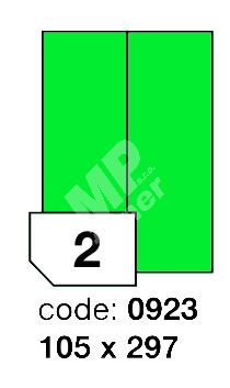 Samolepící etikety Rayfilm Office 105x297 mm 300 archů, matně zelená, R0120.0923D 1