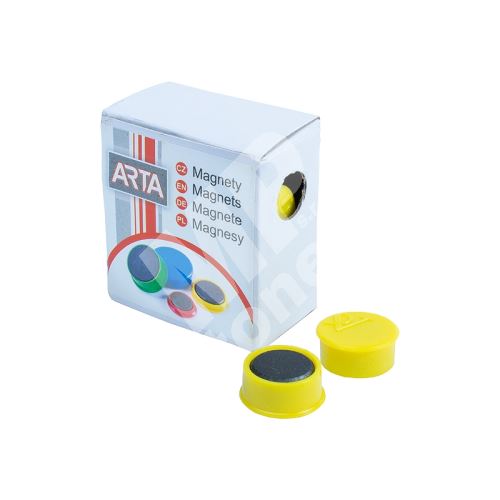 Magnety ARTA průměr 16mm, žluté, 10ks 1