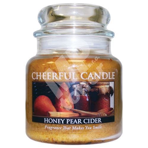Cheerful Candle Vonná svíčka ve skle Medovo-Hruškový Cider - Honey Pear Cider, 16oz 1