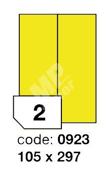 Samolepící etikety Rayfilm Office 105x297 mm 300 archů, matně žlutá, R0121.0923D 1